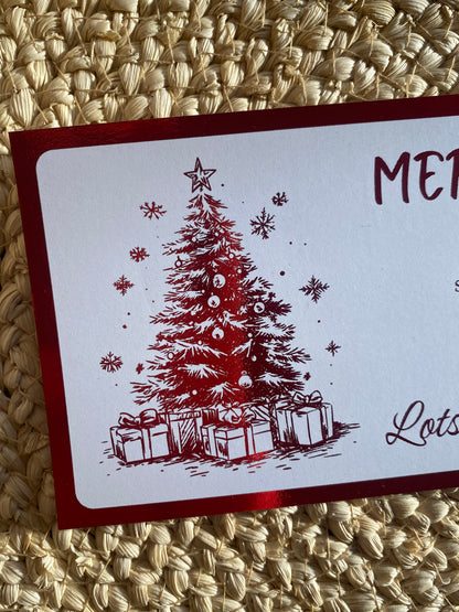 Foiled Ticket:  Christmas Tree, Reveal Sticker