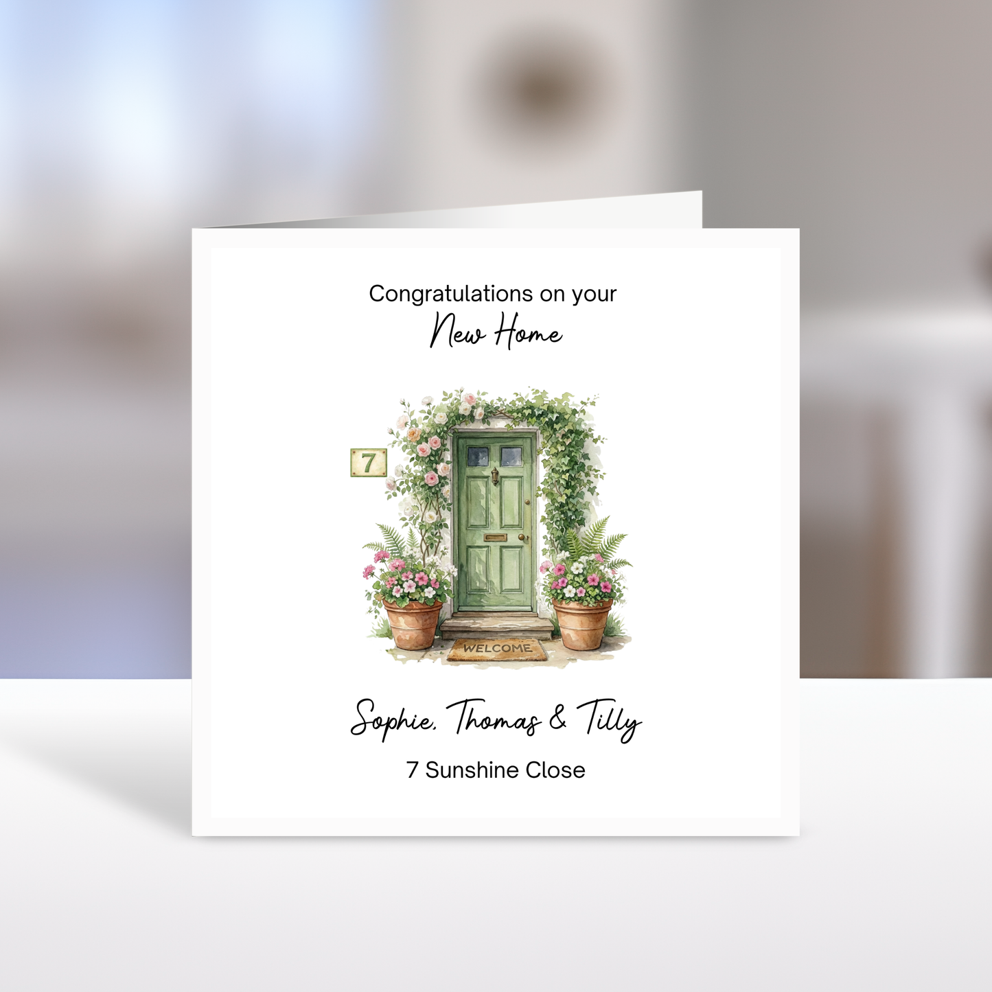 Congratulations New Home, Front Door, Personalised