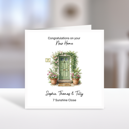 Congratulations New Home, Front Door, Personalised
